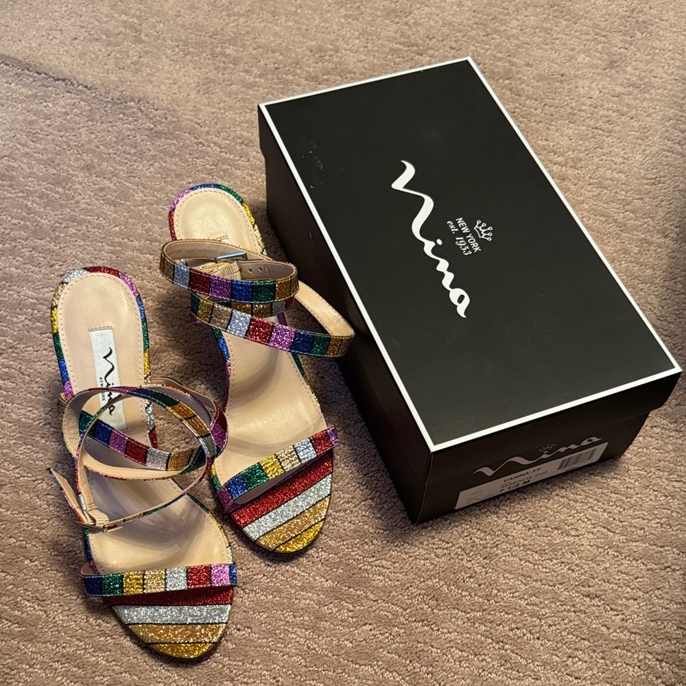 Nina Women's Colorful Strappy Heels